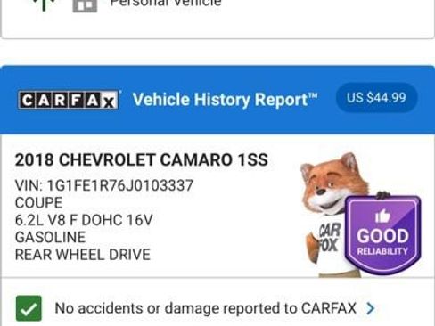 Used 2018 Chevrolet Camaro SS image 5