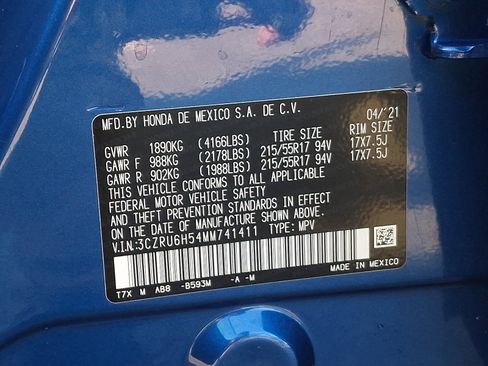 Used 2021 Honda HR-V EX image 28