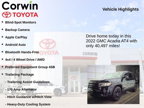 Used 2022 GMC Acadia AT4 w/ GMC Pro Grade Package image 6