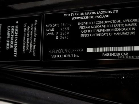 Used 2017 Aston Martin Vanquish Coupe RWD image 54
