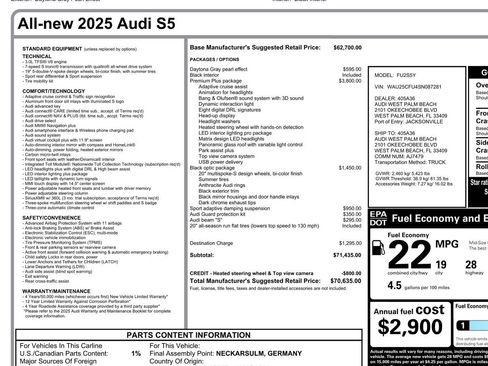 Used 2025 Audi S5 Premium Plus w/ Premium Plus Package image 23