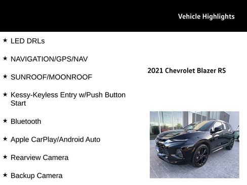Used 2021 Chevrolet Blazer RS w/ Enhanced Convenience Package image 27