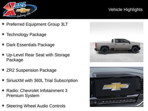 New 2026 Chevrolet Silverado 2500 ZR2 w/ LPO, Dark Essentials Package AWD/4WD image 3