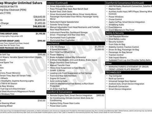 Used 2020 Jeep Wrangler Unlimited Sahara w/ LED Lighting Group image 30