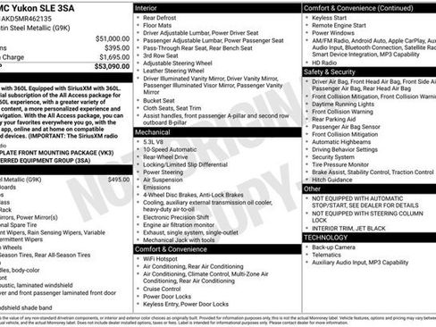 Used 2021 GMC Yukon SLE RWD image 29