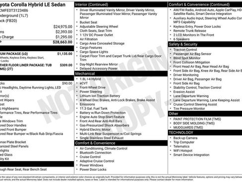 Used 2026 Toyota Corolla LE w/ LE Premium Package FWD image 22
