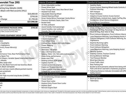 New 2026 Chevrolet Trax RS w/ Driver Confidence Package image 2
