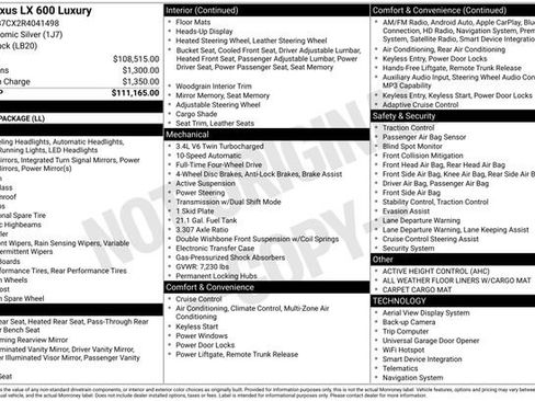 Used 2024 Lexus LX 600 4WD w/ Luxury Package image 13