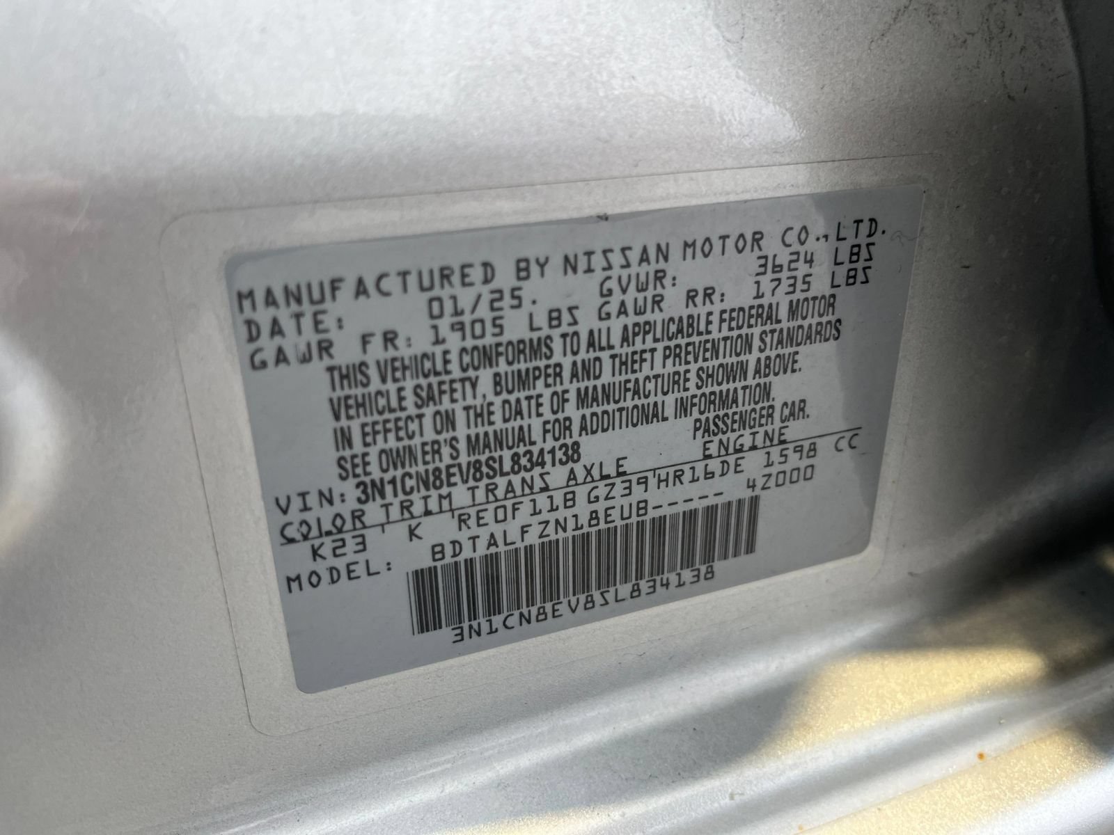 Used 2025 Nissan Versa SV FWD image 26