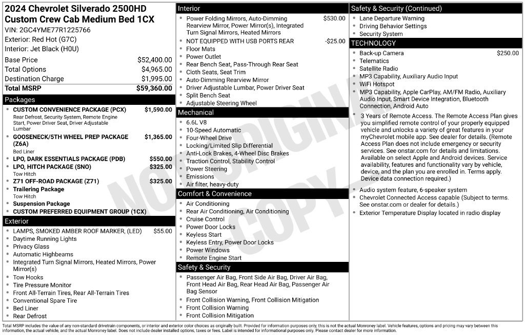 Certified 2024 Chevrolet Silverado 2500 Custom w/ Custom Convenience Package AWD/4WD image 11