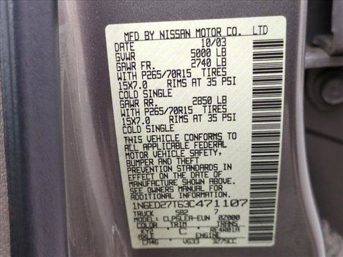 Used 2003 Nissan Frontier XE image 22