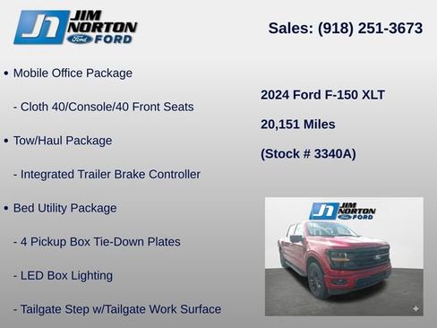Used 2024 Ford F150 XLT w/ Equipment Group 303A High AWD/4WD image 15