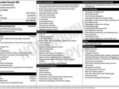 Used 2023 Hyundai Sonata SEL w/ Convenience Package FWD image 4