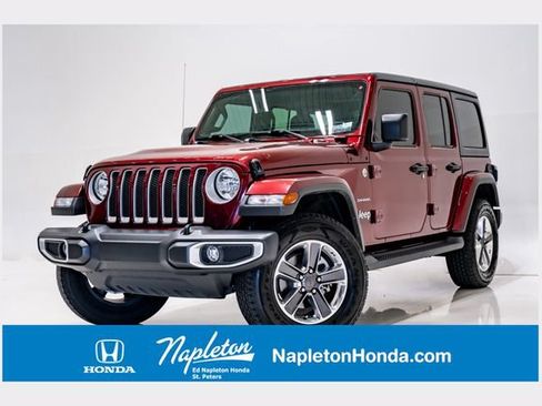 Used 2021 Jeep Wrangler Unlimited Sahara w/ Safety Group AWD/4WD image 1