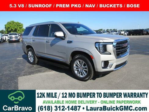 Certified 2022 GMC Yukon SLT w/ SLT Premium Package AWD/4WD image 1