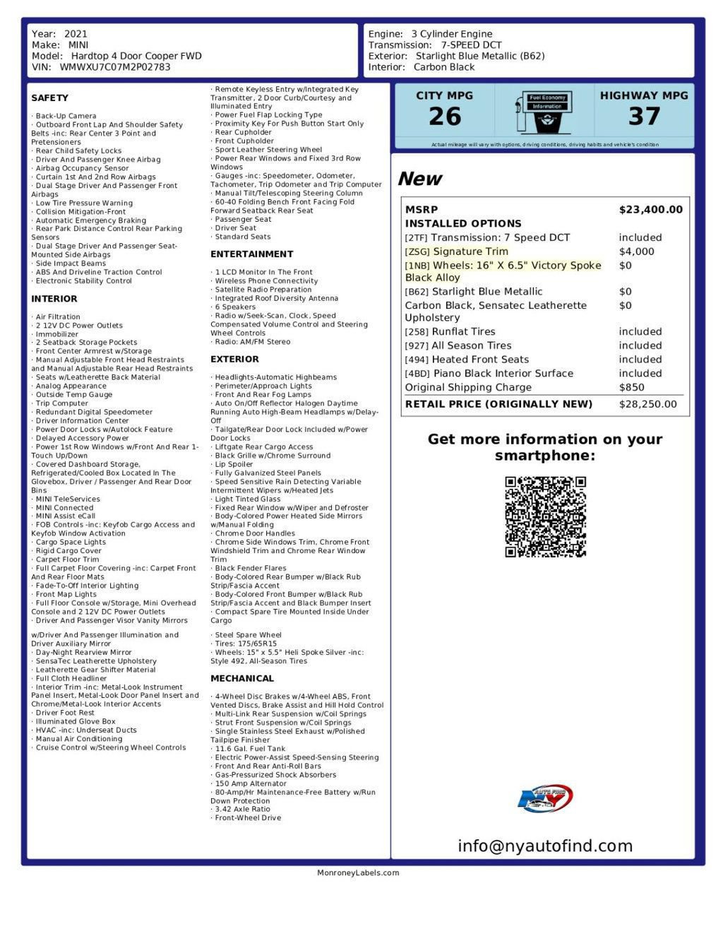 Used 2021 MINI Cooper 4-Door Hardtop FWD image 12