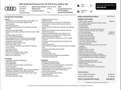 Used 2022 Audi Q3 2.0T Premium Plus w/ Premium Plus Package image 3