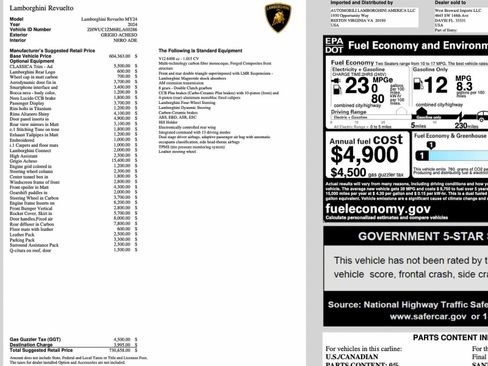 Used 2024 Lamborghini Revuelto AWD/4WD image 3