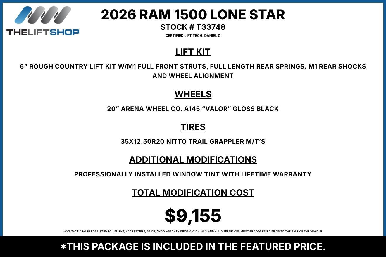 Used 2026 RAM 1500 Lone Star w/ Night Edition AWD/4WD image 2