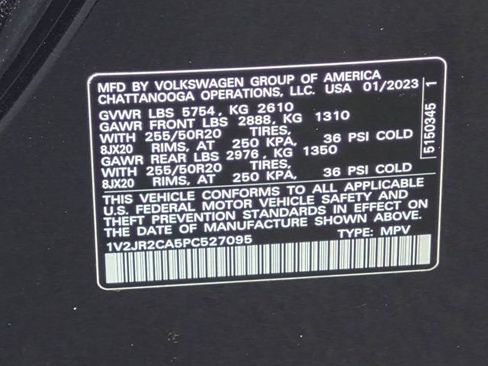 Used 2023 Volkswagen Atlas SE w/ Panoramic Sunroof Package FWD image 24