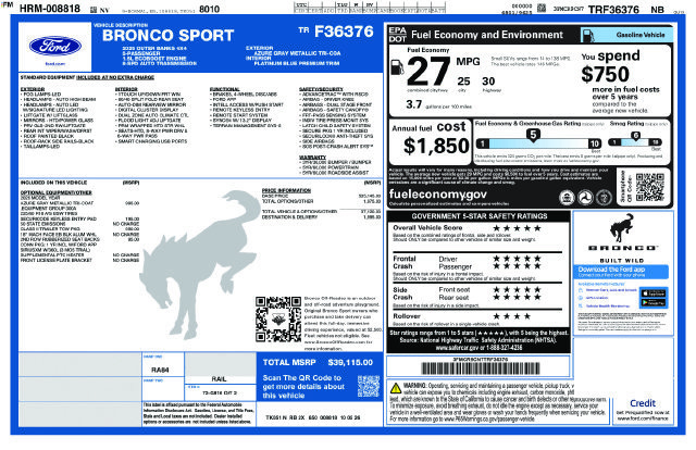 New 2026 Ford Bronco Sport Outer Banks AWD/4WD image 17