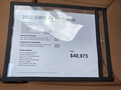 Certified 2022 BMW Z4 sDrive30i w/ Premium Package 2 image 22
