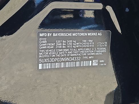 Used 2022 BMW X3 xDrive30i w/ Premium Package 2 image 28