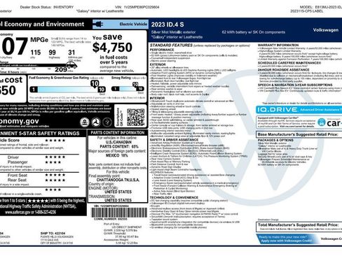 Used 2023 Volkswagen ID.4 S RWD image 2