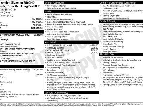 Used 2025 Chevrolet Silverado 3500 High Country w/ High Country Premium Package AWD/4WD image 21