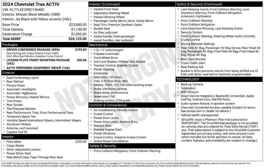 Used 2024 Chevrolet Trax ACTIV w/ Driver Confidence Package FWD image 11