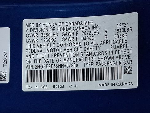 Used 2022 Honda Civic Sport image 30