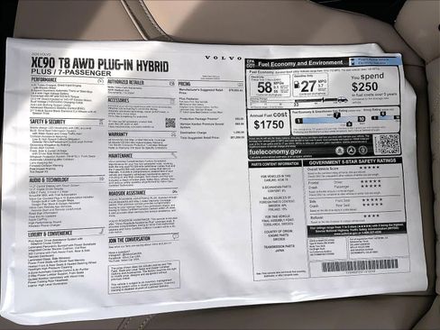 New 2026 Volvo XC90 T8 Plus w/ Protection Package Premier image 36