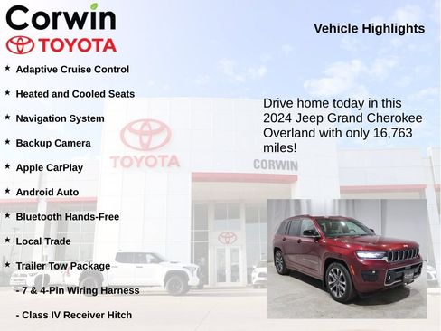 Used 2024 Jeep Grand Cherokee Overland w/ Trailer Tow Package AWD/4WD image 6