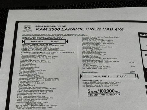 Used 2024 RAM 2500 Laramie w/ Safety Group AWD/4WD image 38