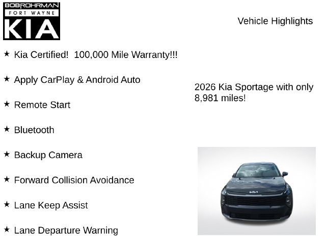 Certified 2026 Kia Sportage LX FWD image 7