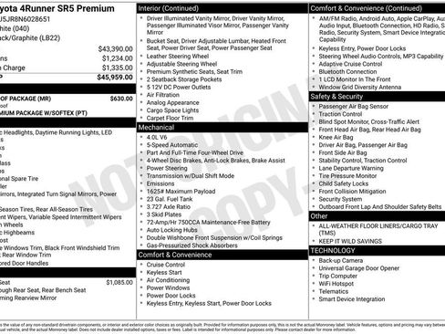 Used 2022 Toyota 4Runner SR5 Premium w/ Moonroof Package AWD/4WD image 3