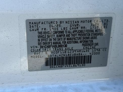 Certified 2025 Nissan Versa SR w/ Trunk Package FWD image 36