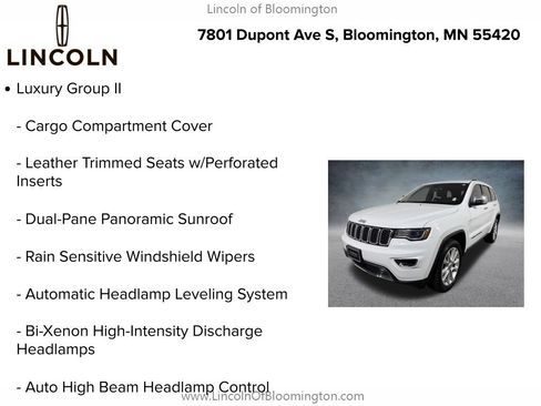 Used 2017 Jeep Grand Cherokee Limited w/ Luxury Group II AWD/4WD image 9
