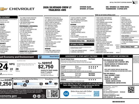 New 2026 Chevrolet Silverado 1500 LT Trail Boss w/ LT Trail Boss Premium Package AWD/4WD image 4