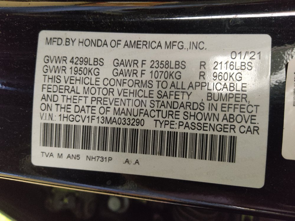 Used 2021 Honda Accord LX image 33