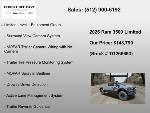 New 2026 RAM 3500 Limited AWD/4WD image 12