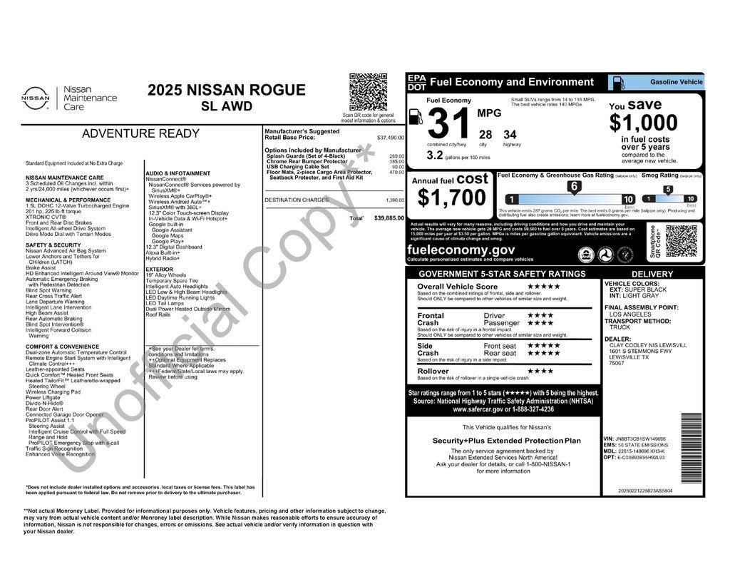 Certified 2025 Nissan Rogue SL AWD/4WD image 32
