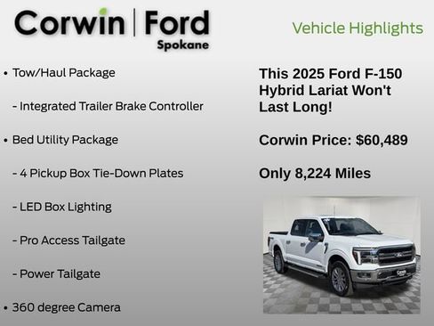 Certified 2025 Ford F150 Lariat w/ Equipment Group 502A High image 7