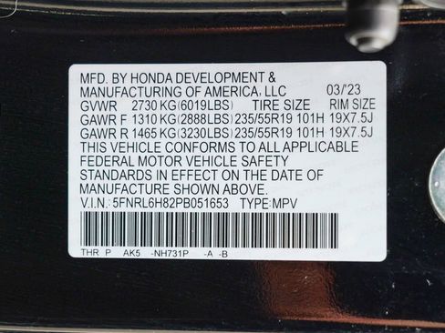 Used 2023 Honda Odyssey Touring image 62