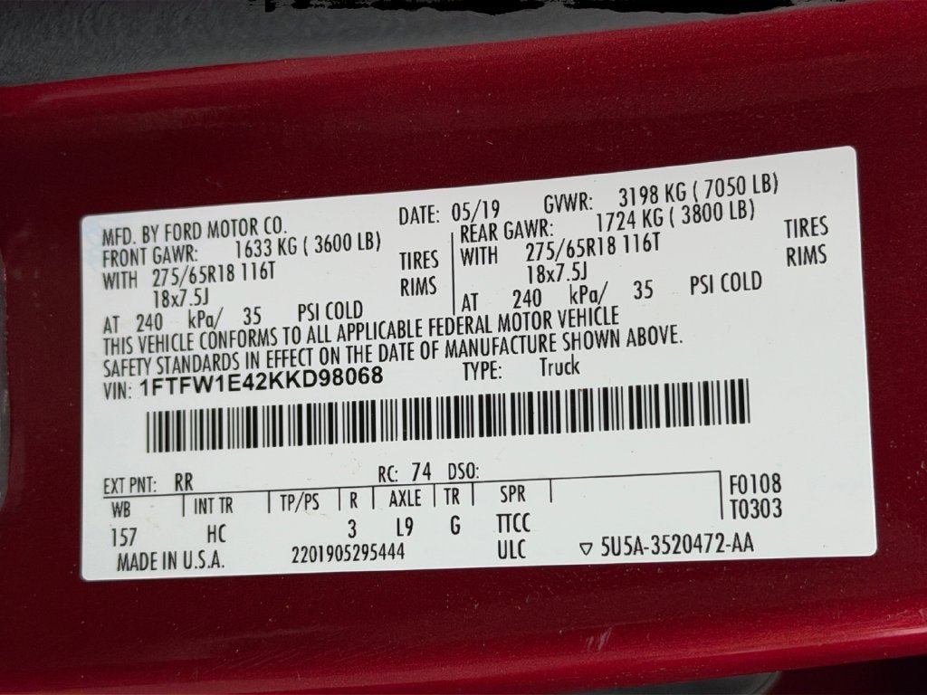 Used 2019 Ford F150 Lariat w/ Equipment Group 502A Luxury AWD/4WD image 36