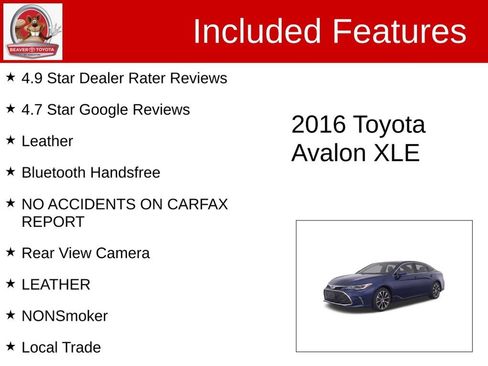 Used 2016 Toyota Avalon XLE FWD image 4
