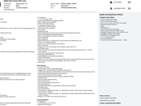 Used 2023 Kia Forte GT-Line w/ GT-Line Technology Package image 2