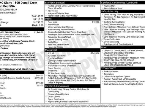 Certified 2022 GMC Sierra 1500 Denali w/ Technology Package image 6