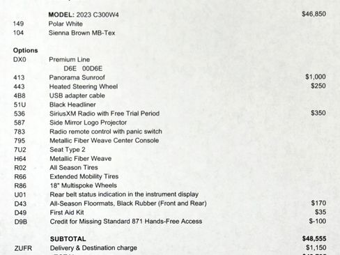 Used 2023 Mercedes-Benz C 300 4MATIC Sedan image 2