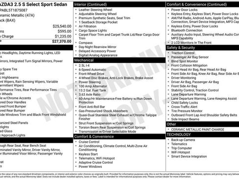 Used 2026 MAZDA MAZDA3 s Sport FWD image 2
